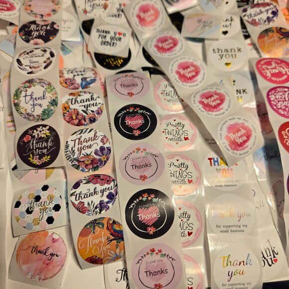 200 mixed thank you stickers size 1” - Picture 3 of 4